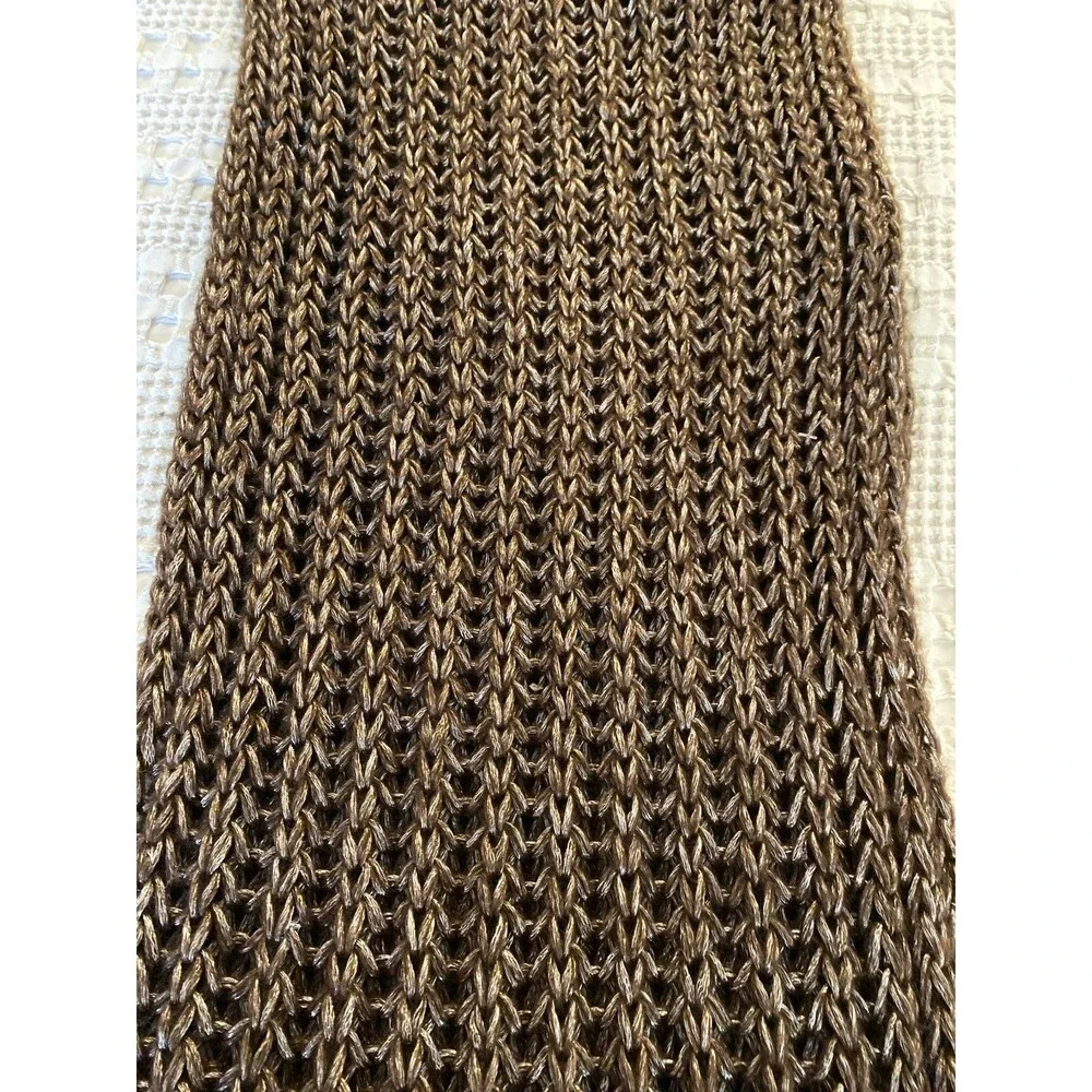 Scarf‎ Talla Unica Brown Bronze Unity Infinity  Open Weave Knit Super Soft Chic